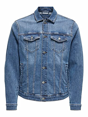 ONLY & SONS Herren ONSCOIN Life Trucker D PK 8615 NOOS Jeansjacke, Blue Denim, S von ONLY & SONS