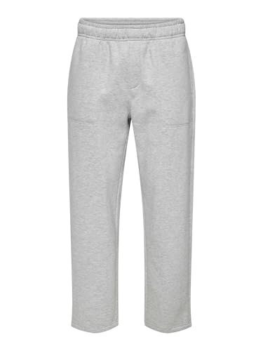 ONLY & SONS Herren ONSCONNOR RLX Pants Sweat Jogginghose, Light Grey Melange, 41-44.5 von ONLY & SONS