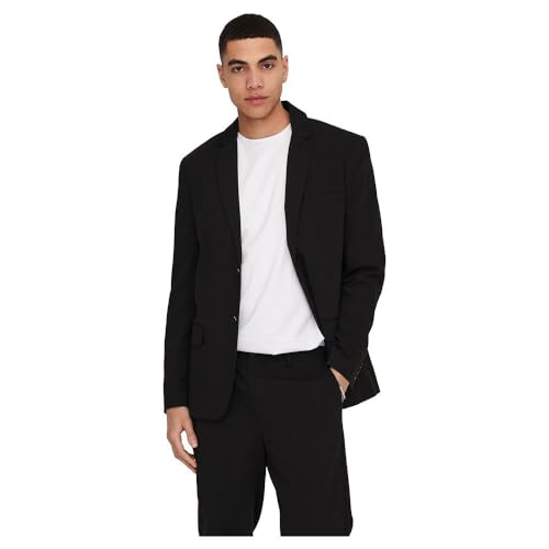 ONLY & SONS Herren ONSEVE 2BTN 0071 Blazer NOOS Sakko, Black, 50 ONLY & SONS Herren ONSEVE 2BTN 0071 Blazer NOOS Sakko, Black, 50 von ONLY & SONS
