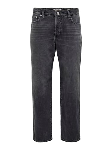 ONLY & SONS Herren ONSFADE Loose Box TAI DNM CBO NOOS Jeans, Dark Grey Denim, 36 W / 32 L von ONLY & SONS