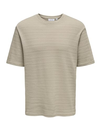 ONLY & SONS Herren ONSGIVO REG 12 SS Crew Knit NOOS T-Shirt, String, Medium von ONLY & SONS