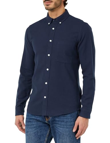 ONLY & SONS Herren ONSGUDMUND Slim 1-PKT SOLID Shirt NOOS Langarmhemd, Navy Blazer, L von ONLY & SONS