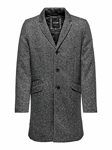 ONLY & SONS Herren ONSJULIAN King Coat IN OTW VD CS Jacke, Dark Grey Melange, L von ONLY & SONS