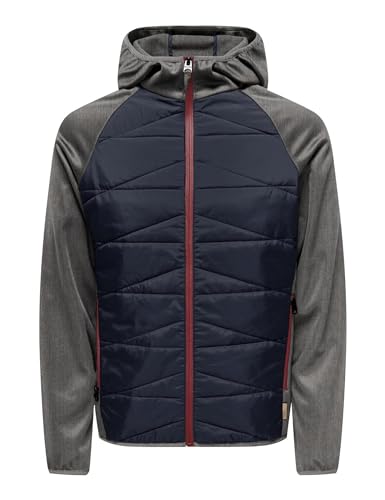 ONLY & SONS Herren ONSLAN Mix Jacket OTW Kurzjacke, Navy Blazer/Detail:Dark Grey Melange, XL von ONLY & SONS