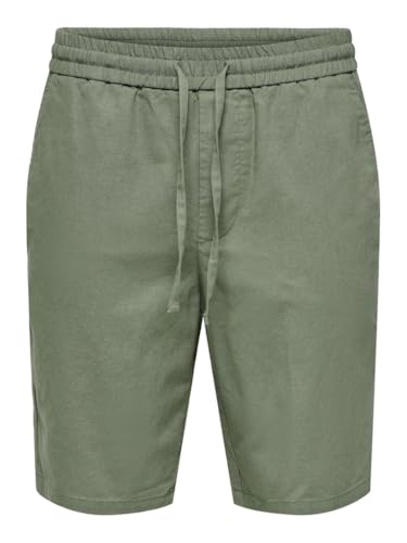 ONLY & SONS Herren ONSLINUS 0007 COT LIN NOOS Shorts, Sea Spray, XXL von Only & Sons