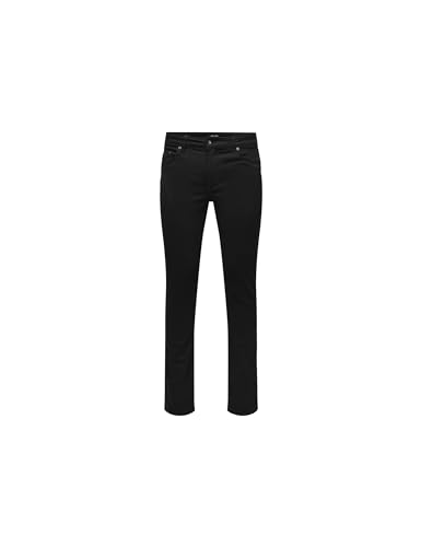 ONLY & SONS Herren ONSLOOM Jax STAYB 9242 A14 DNM NOOS Slim-fit-Jeans, Black Denim, 32W x 32L von ONLY & SONS