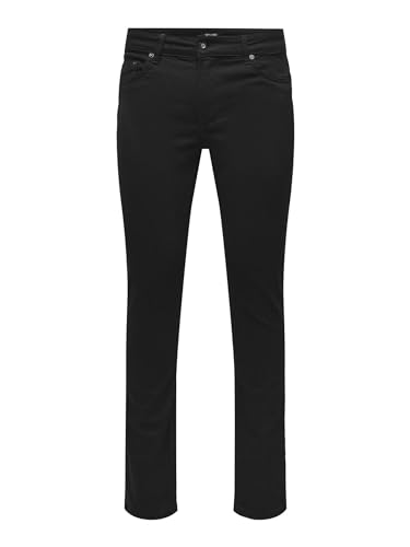 ONLY & SONS Herren ONSLOOM Jax STAYB 9242 A14 DNM NOOS Slim-fit-Jeans, Black Denim, 32W x 32L von ONLY & SONS