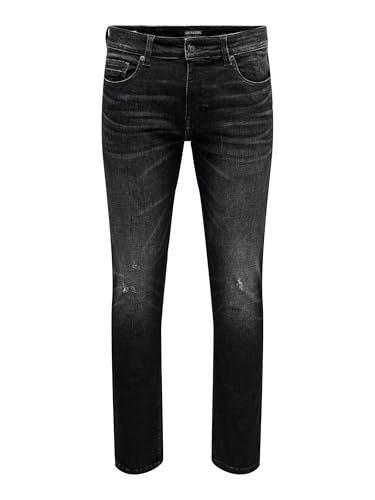 ONLY & SONS Herren ONSLOOM Slim Jax WB 0420 DIM DNM NOOS Jeans, Washed Black, 32 W/34 L von ONLY & SONS