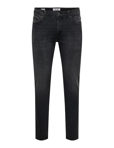 ONLY & SONS Herren ONSLOOM Slim WB 2534 PIM DNM Jeans, Washed Black, 30W x 32L von ONLY & SONS