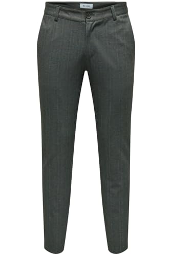 ONLY & SONS Herren ONSMARK Slim 02093 Herringbone Pant NOOS Chinohose, Black, 28W x 32L von ONLY & SONS