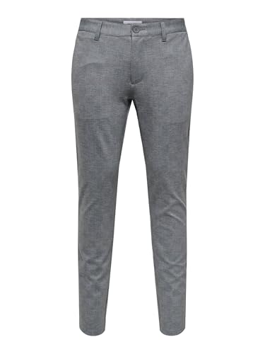 ONLY & SONS Herren ONSMARK Slim Check 020919 Pant NOOS Chinohose, Ultimate Grey, 30W x 34L ONLY & SONS Herren ONSMARK Slim Check 020919 Pant NOOS Chinohose, Ultimate Grey, 30W x 34L von ONLY & SONS