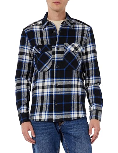 ONLY & SONS Herren ONSMILO Life OVR Check LS Shirt NOOS Langarmhemd, Black, Medium von ONLY & SONS