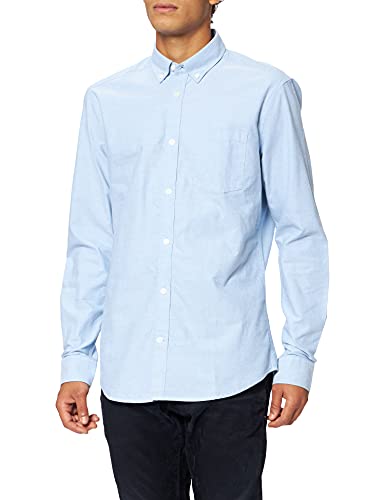 ONLY & SONS Herren Langarm Hemd ONSNeil Oxford Freizeit Business Männerhemd 22019669 Cashmere Blue XL von ONLY & SONS