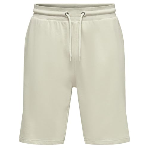 ONLY & SONS Herren ONSNEIL Sweat Shorts NOOS Sweatshorts, Silver Lining, L von ONLY & SONS