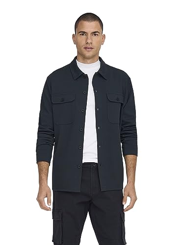 ONLY & SONS Herren Freizeit Hemd ONSNEWKODYL Overshirt Regular Fit XS - XXL, Größe:XL, Farbe:Dark Navy 22021279 von Only & Sons