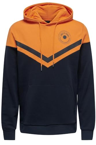 ONLY & SONS Herren ONSNEWWAGNER REG Sweat Hoodie CS Kapuzenpullover, Orange Ochre, M von ONLY & SONS