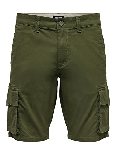 ONLY & SONS Herren ONSNEXT Cargo 4564 Shorts, Olive Night, M von ONLY & SONS