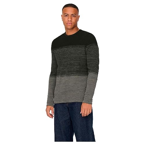 ONLY & SONS Herren ONSPANTER REG 12 STRUC Crew Knit NOOS Strickpullover, Rosin/Detail:Grading, X-Small von ONLY & SONS