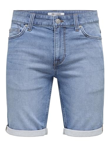 ONLY & SONS Herren Onsply Jog Blue Shorts Pk 8584 Dnm Noos, Blue Denim, XS von ONLY&SONS