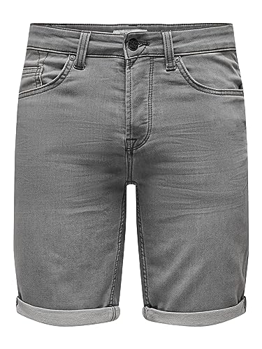 Herren O&S Denim Capri Jeans Shorts 3/4 Bermuda Pants Sommer Hose Kurze Freizeit Trousers ONSPLY von ONLY & SONS
