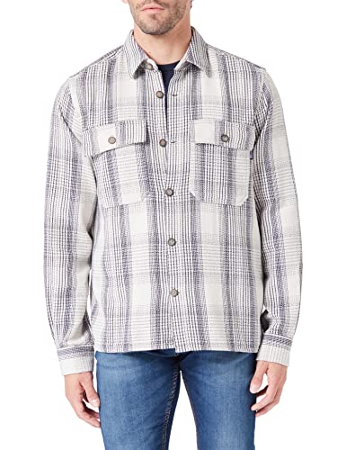 ONLY & SONS Herren ONSSCOTT LS Check Flannel Overshirt 4162 Hemd, Silver Lining, XXL von ONLY & SONS