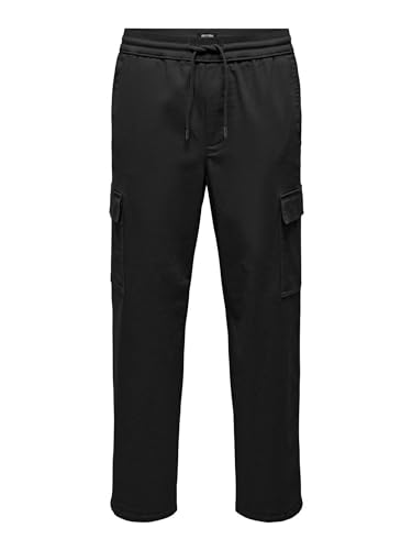 ONLY & SONS Herren ONSSINUS Cargo 0013 Pant BF CSCBO Stoffhose, Black, XL von ONLY & SONS