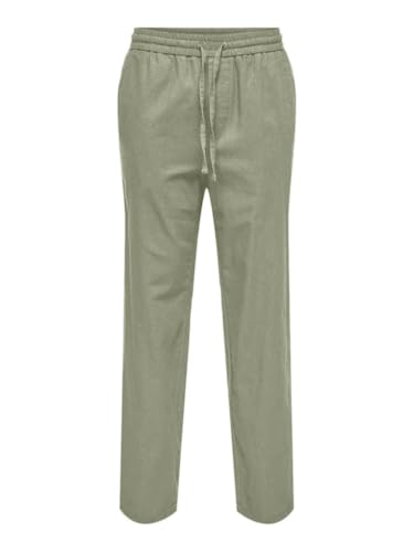 ONLY & SONS Herren ONSSINUS Loose 0007 COT LIN Pant NOOS Leinenhose, Tea, 41-44.5 ONLY & SONS Herren ONSSINUS Loose 0007 COT LIN Pant NOOS Leinenhose, Tea, 41-44.5 von ONLY & SONS