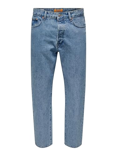 ONLY & SONS Herren ONSTYE Loose Tape. LB 8836 AZG DNM Jeans, Light Blue Denim, 31W x 30L von ONLY & SONS