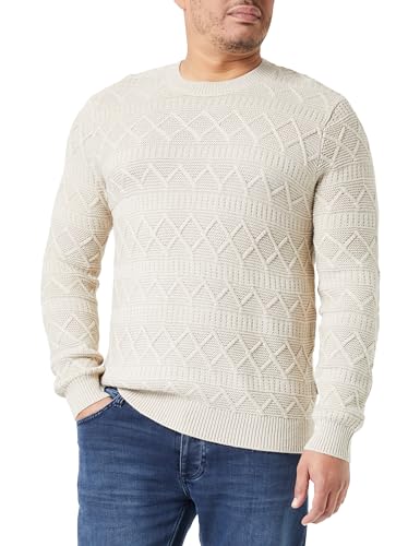 ONLY & SONS Herren ONSWADE REG 5 STRUC Crew Neck Knit Strickpullover, Silver Lining, Medium von Only & Sons