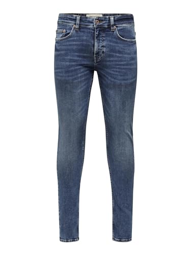 ONLY & SONS Herren ONSWARP ONE MBD 9092 DCC DNM NOOS Skinny-fit-Jeans, Medium Blue Denim, 31W x 32L von ONLY & SONS