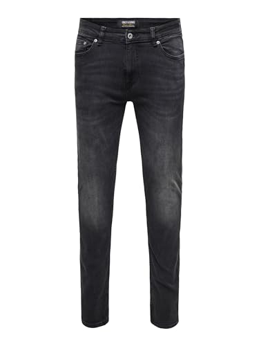 ONLY & SONS Herren ONSWARP ONE WBD 9095 DCC DNM NOOS Skinny-fit-Jeans, Washed Black, 29W x 32L von ONLY & SONS