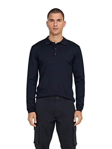 ONLY & SONS Herren Poloshirt ONSWYLER Life - Regular Fit XS S M L XL XXL, Größe:XL, Farbe:Dark Navy 22021184 von ONLY & SONS