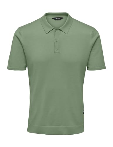 ONLY & SONS Herren ONSWYLER Life REG 14 SS Polo Knit NOOS Poloshirt, Hedge Green, XL von ONLY & SONS