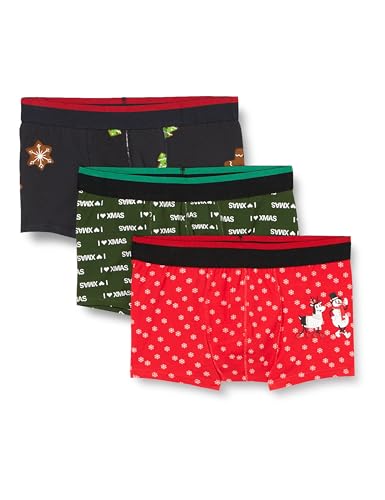 ONLY & SONS Herren ONSX-Mas Multi Trunks 3-Pack 3 Edition Boxershorts, Adrenaline Rush/Pack:1 D.FIR 1 A.Rush 1 Navy, M von ONLY & SONS