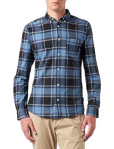 ONLY & SONS Herren Onsalvaro Ls Oxford Check Shirt 5979, Black/Checks:check, L von ONLY & SONS