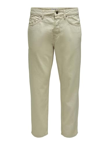 ONLY & SONS Herren Onsavi Beam Tap Raw Cotton Pk 8659 Cs Jeans, Ecru, 29W / 32L EU von ONLY & SONS