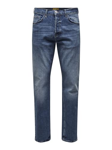 ONLY & SONS Herren Jeans ONSAVI Comfort 4934 - Relaxed Fit - Dark Med Blue Denim, Größe:30W / 32L, Farbvariante:Dark Medium Blue Denim 22024935 von ONLY & SONS