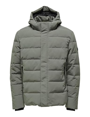 ONLY & SONS Herren Onscayson Puffa OTW Steppjacke, Castor Gray, L von ONLY & SONS