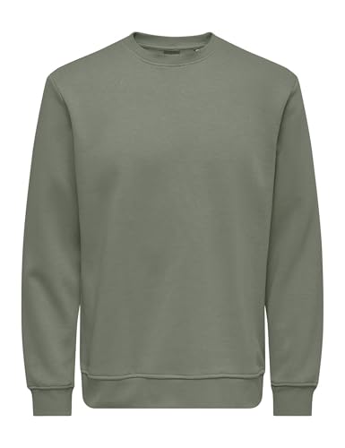 ONLY & SONS Herren Onsconnor Reg Crew Neck Noos Sweatshirt, Castor Gray, M EU von ONLY & SONS