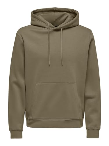 ONLY & SONS Herren Onsconnor Reg Sweat Hoodie Noos Kapuzenpullover, Caribou, XL EU von Only & Sons
