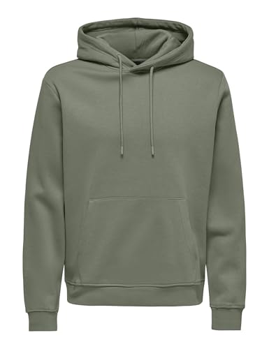 ONLY & SONS Herren Onsconnor Reg Sweat Hoodie Noos Kapuzenpullover, Castor Gray, S EU von ONLY & SONS
