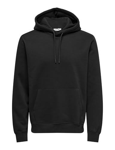 ONLY & SONS Herren Onsconnor Reg Sweat Hoodie Noos Kapuzenpullover, Schwarz, S EU von ONLY & SONS