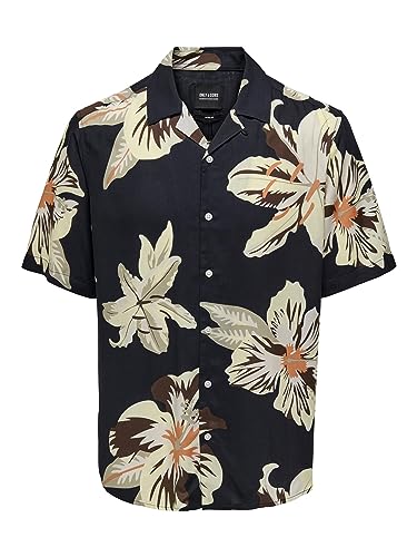 ONLY & SONS Herren Freizeit Hemd ONSDAN Life - Regular Fit XS S M L XL XXL, Größe:S, Farbe:Pear Sorbet 22021965 von ONLY & SONS