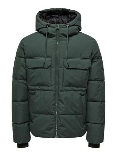 ONLY & SONS Herren Onselijah Pckt. Hood Jacket OTW Noos, Darkest Spruce, x_s von ONLY & SONS