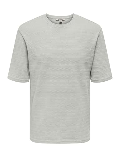ONLY & SONS Herren Onsgivo Reg 12 Ss Crew Knit Noos, Mirage Gray, Medium von ONLY & SONS