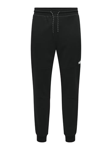 ONLY & SONS Herren Onsliam Reg Pants Tracksuit Jogginghose, Schwarz, XXL EU von ONLY & SONS