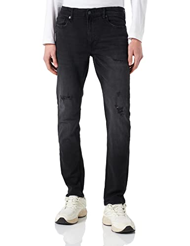 ONLY & SONS Herren Onsloom Slim Black Damage 2948 Bf Jeans, Black Denim, 29W / 32L EU von ONLY & SONS