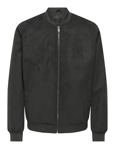 ONLY & SONS Herren Onslucas Fake Suede Bomber OTW Noos, Phantom, l von ONLY & SONS