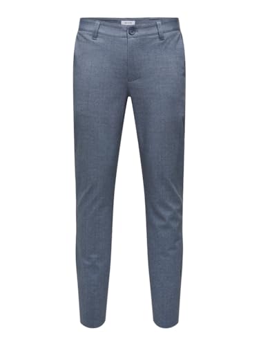 ONLY & SONS Herren Onsmark Slim 02093 Herringbone Pant Noos Anzughose, Dress Blues, 29W / 32L EU ONLY & SONS Herren Onsmark Slim 02093 Herringbone Pant Noos Anzughose, Dress Blues, 29W / 32L EU von ONLY & SONS