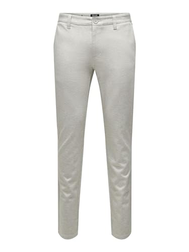 ONLY & SONS Herren Onsmark Slim Tap 0209 Melange Pant Noos Hose, Chinchilla, 29W / 32L EU von ONLY & SONS